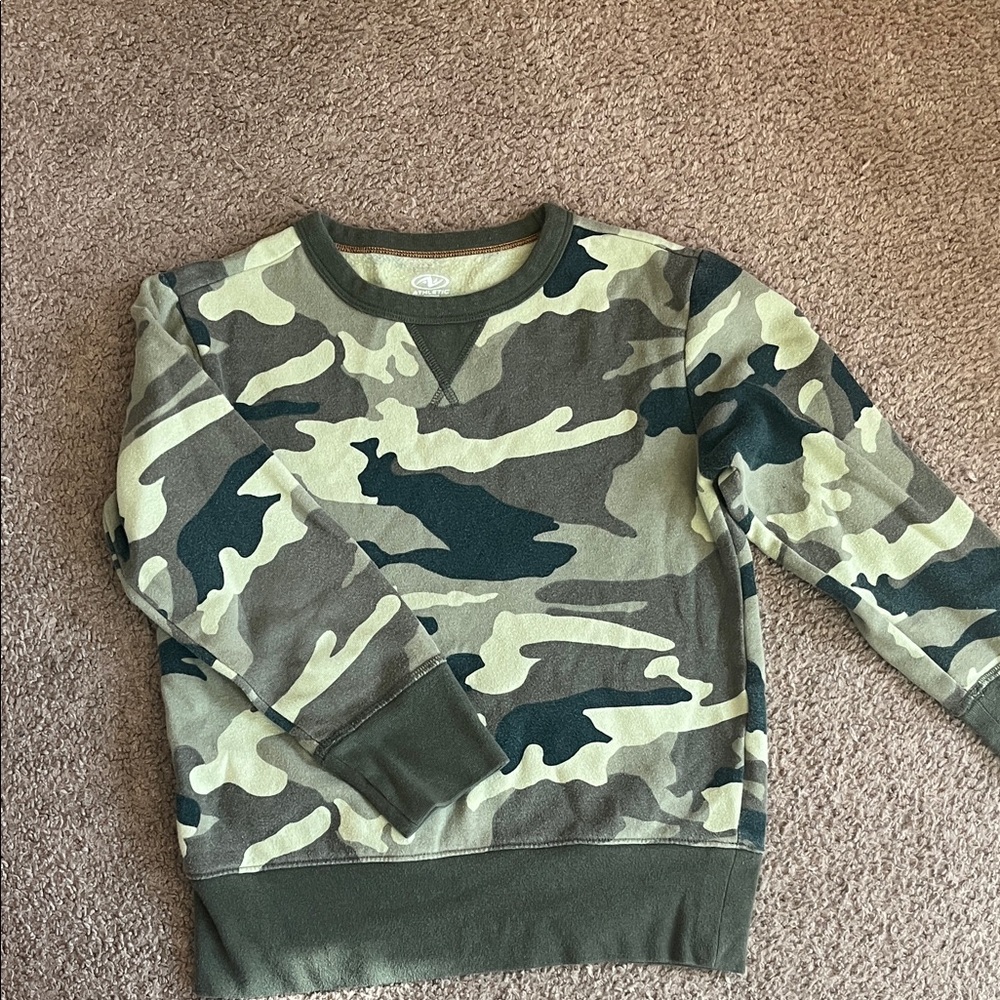 Athletic Works Green Camo Kids Sweatshirt